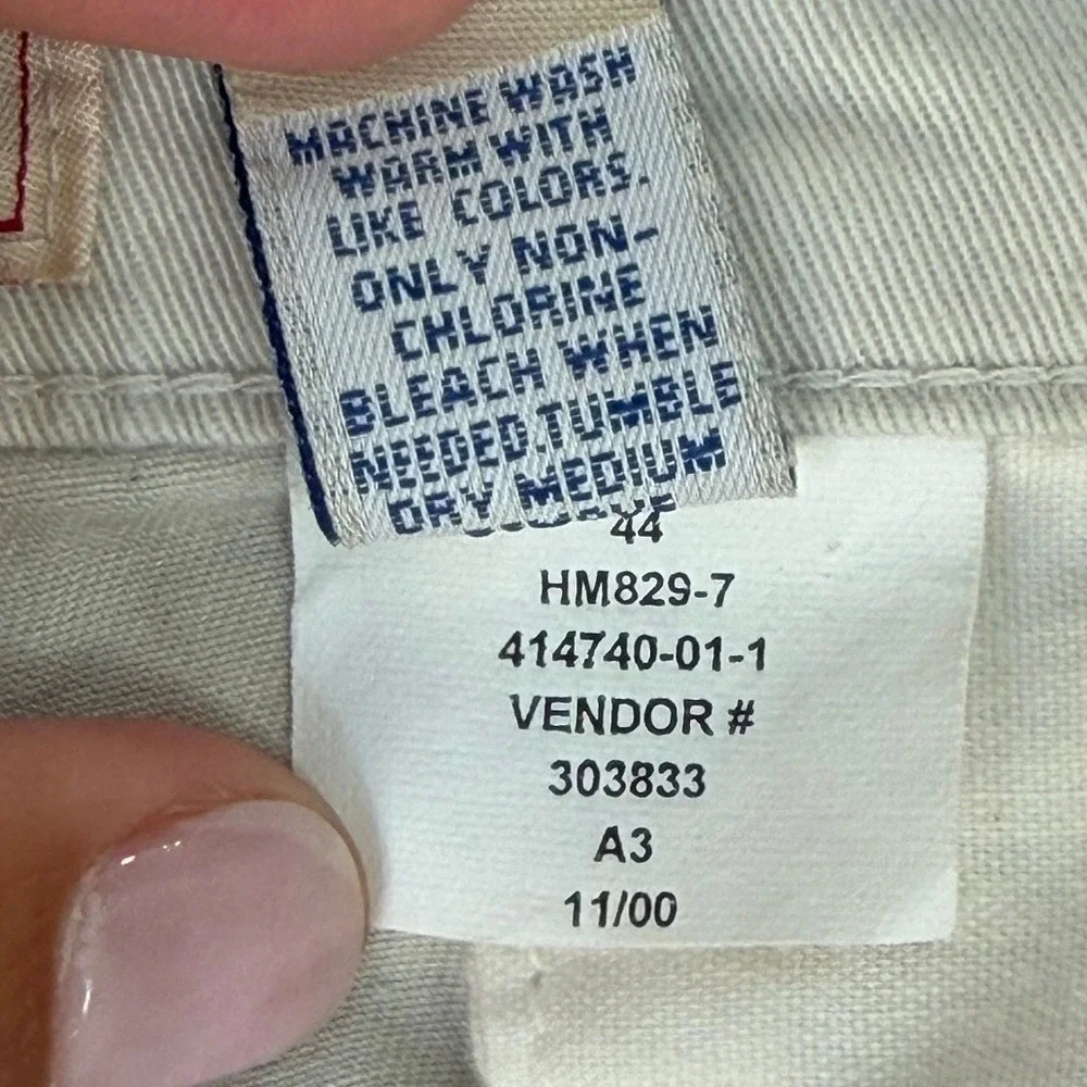 Vintage Old Navy Khakis Mens 38x32 Cream Off White Cotton Straight Chino Pants